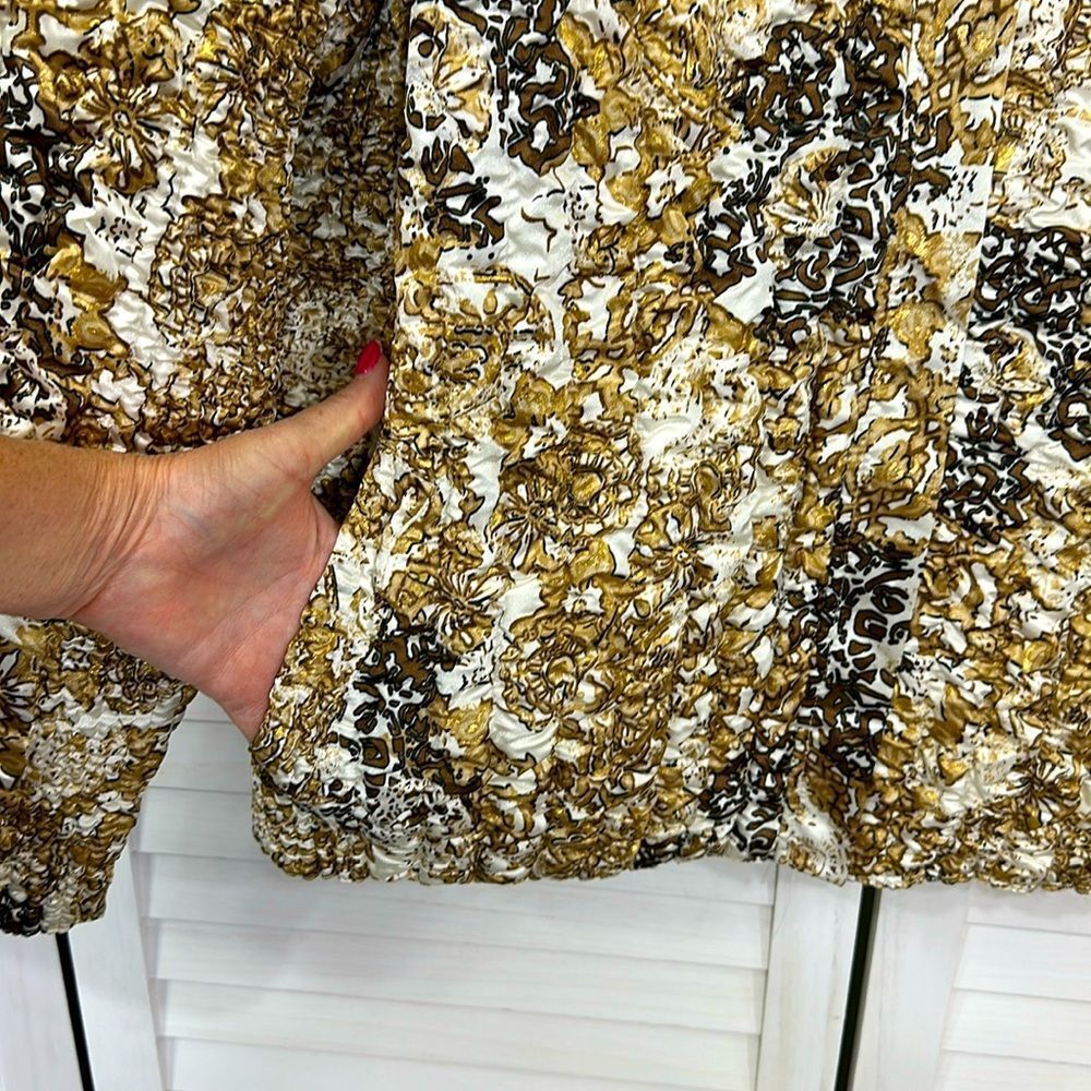 Ruby Rd. Jacket Size 2X Lightweight Brown Gold & … - image 9